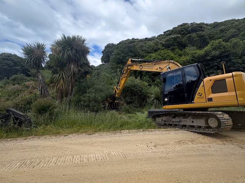 Early stage of access earthworks before further formation