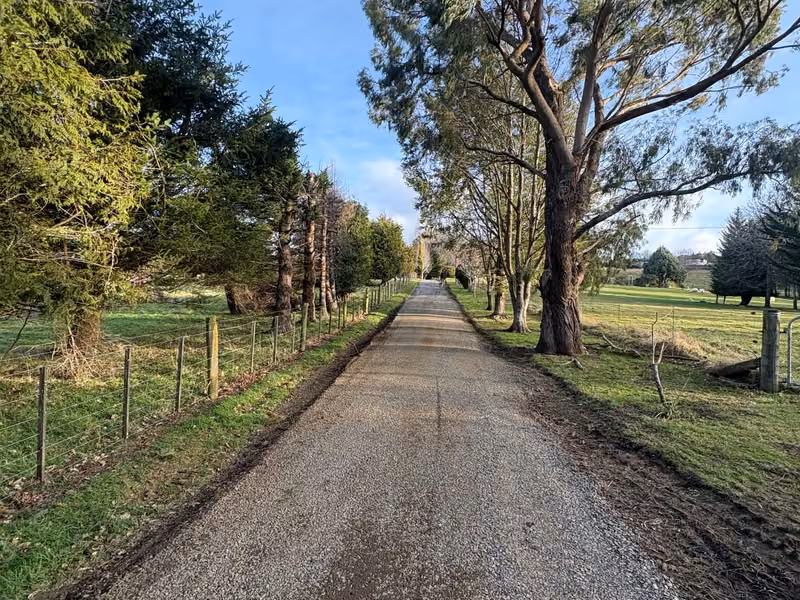 Finished tree-lined rural access track
